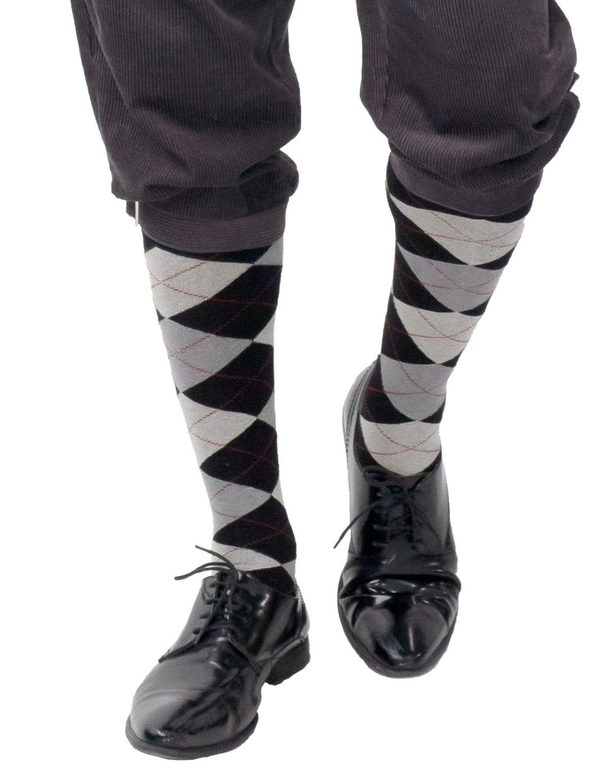 Kniesocken mit Rautenmuster