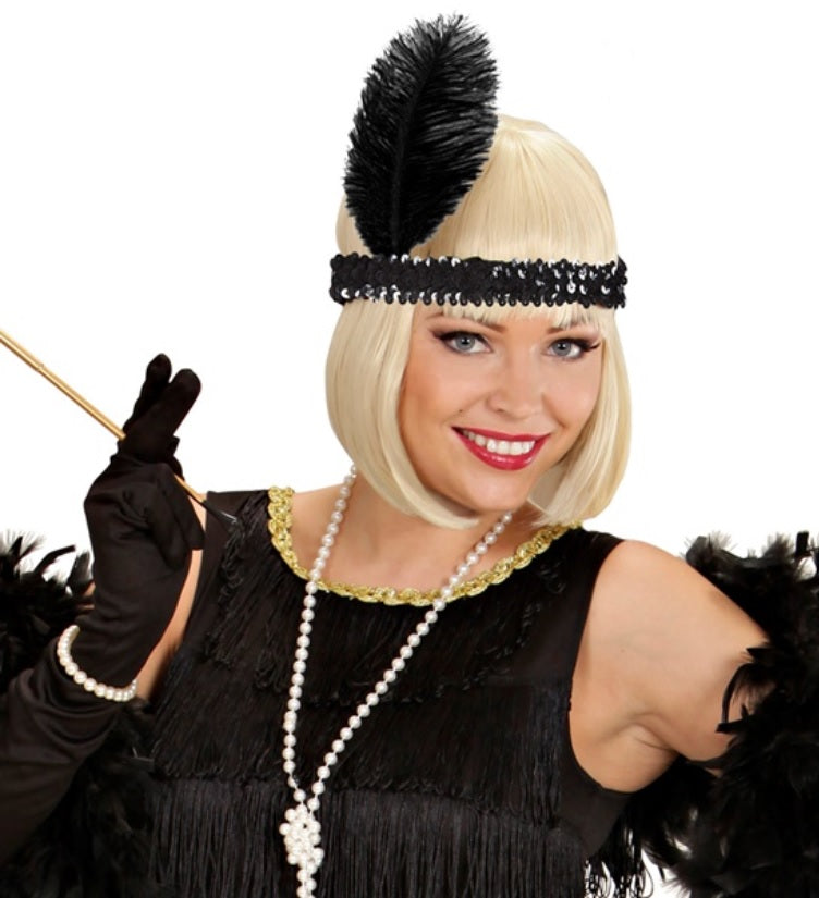 20er Jahre Stirnband mit Feder – Great Gatsby