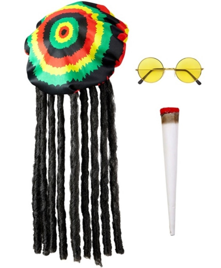Reggae Set – Joint, Brille & Rasta Mütze