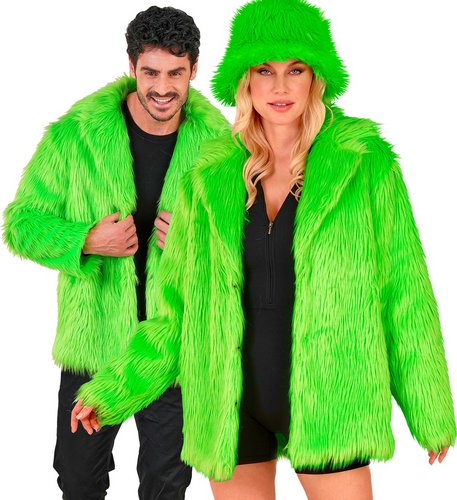 Lange Plüschjacke Unisex – Fake Fur Jacke