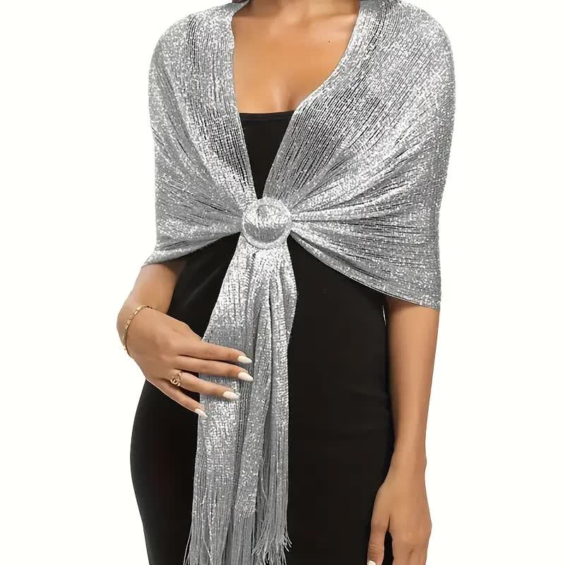 Glanz & Glamour Schal mit Schnalle