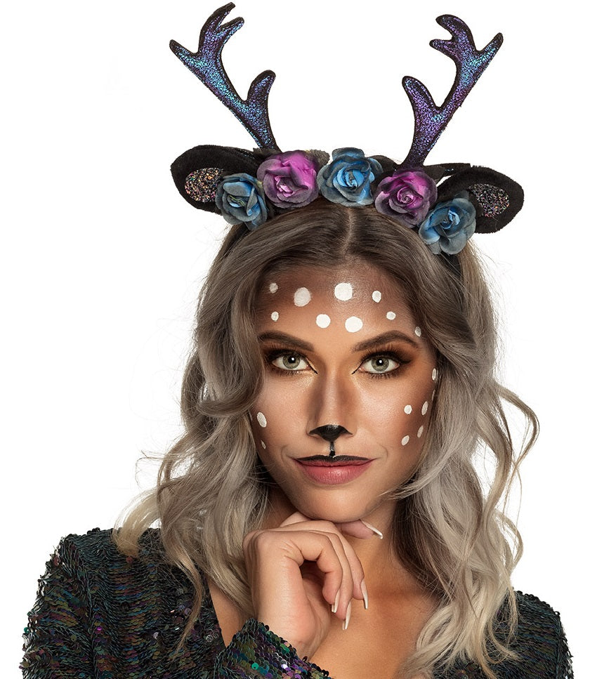 Rentier Haarreif mit Glitzer – Mystic Christmas