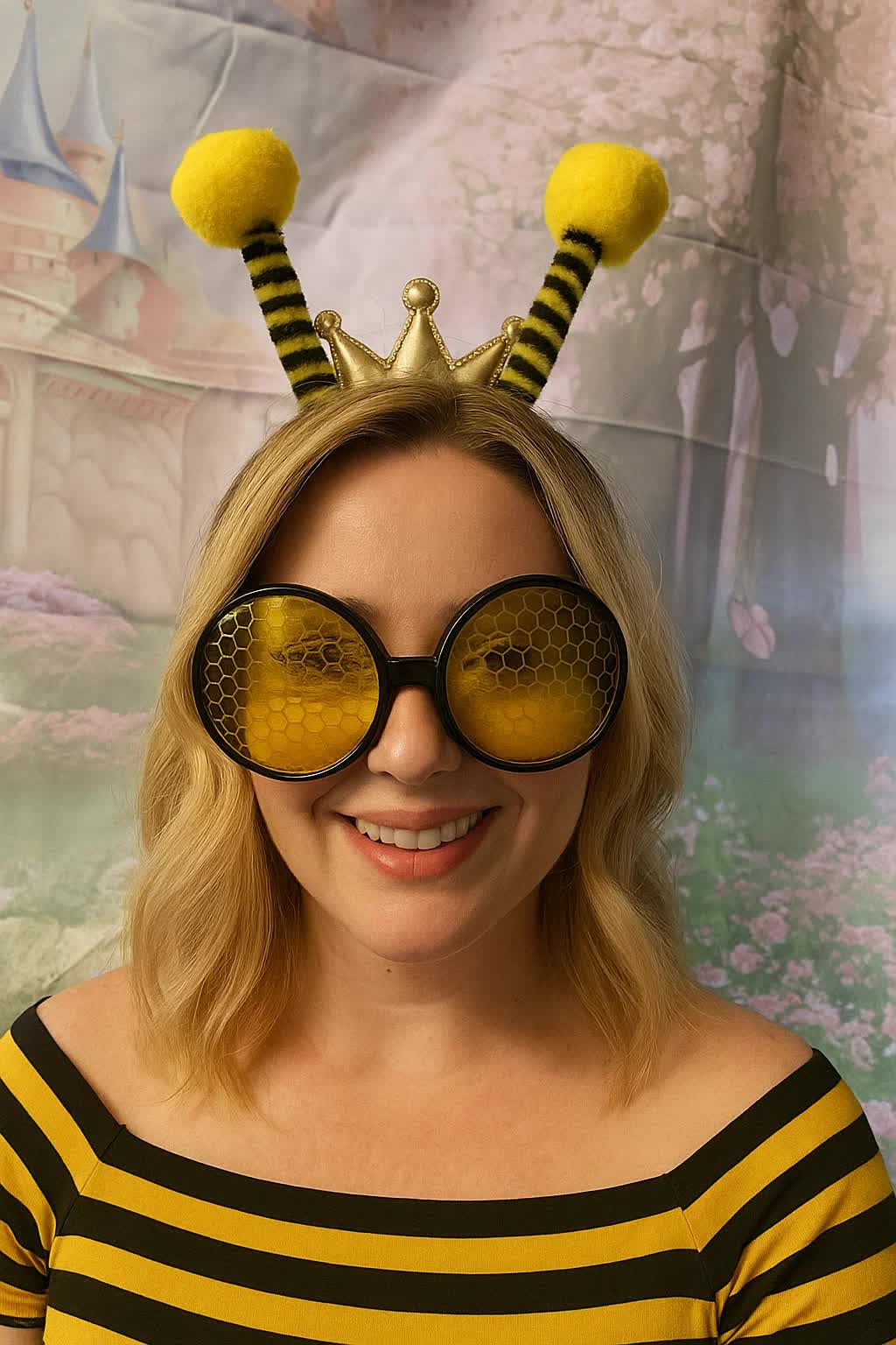 Bienen Set – Haarreif & Waben Brille