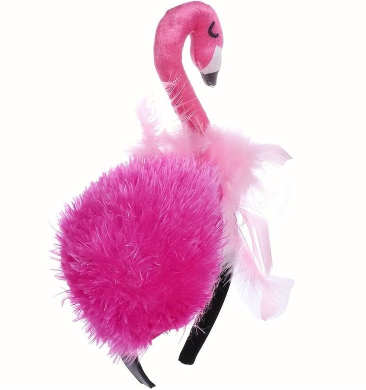 Flamingo Set – Haarreif & Federboa