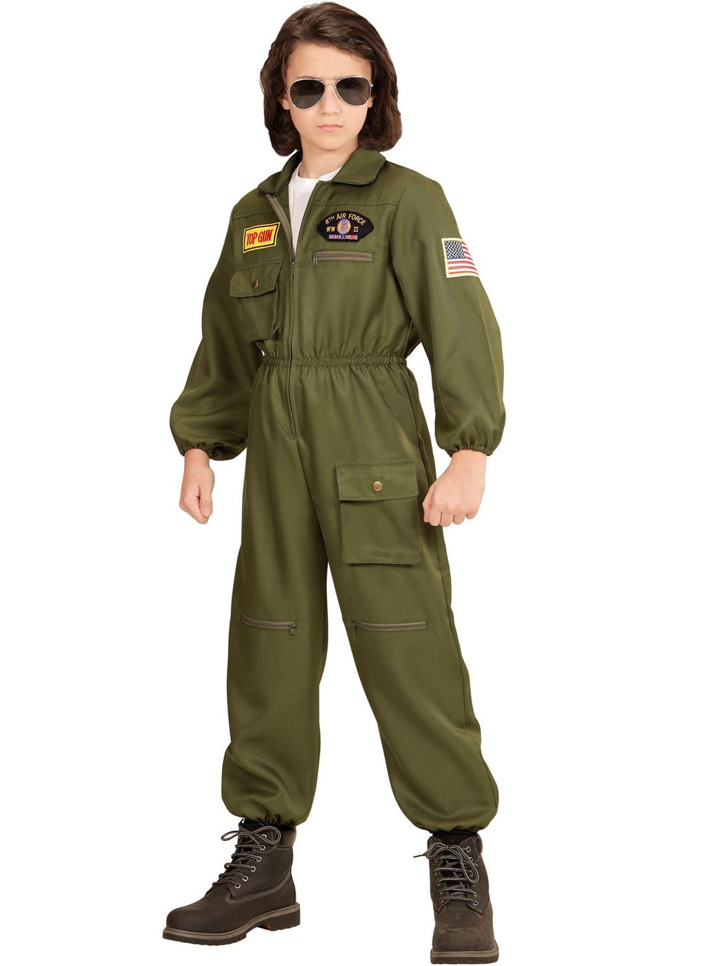 Jet Pilot Kostüm für Kinder, Mädchen und Jungen