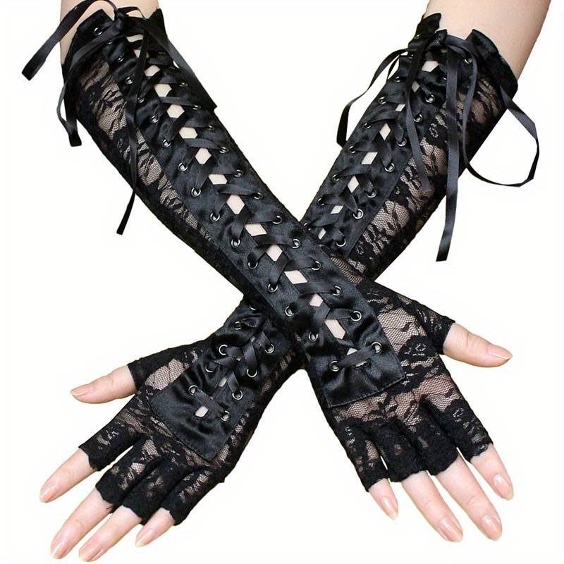 Gothic Handschuhe – Schnürung & Spitze