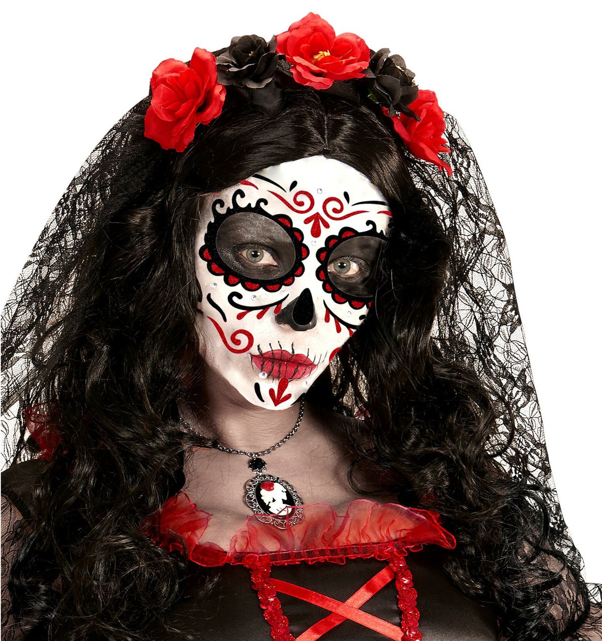 La Catrina Gesichtssticker mit 10 Steinchen