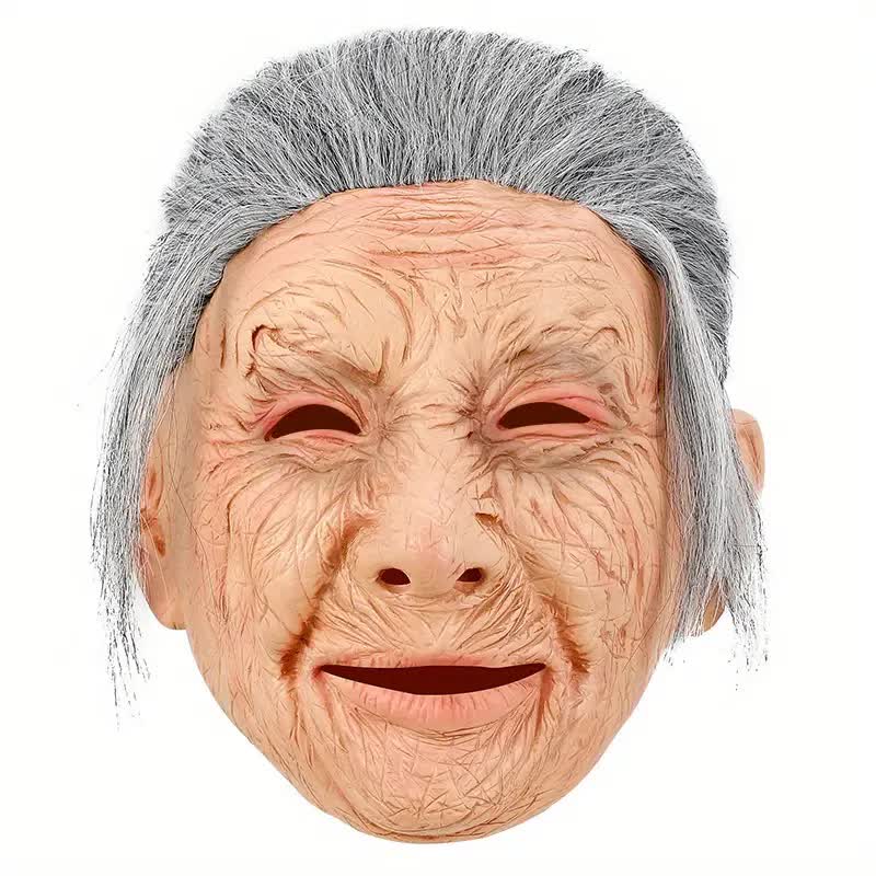 Oma Maske mit Dutt – Grossmutter Latexmaske