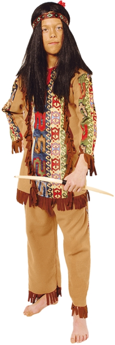 Indianer Kostüm für Jungen mit buntem Muster