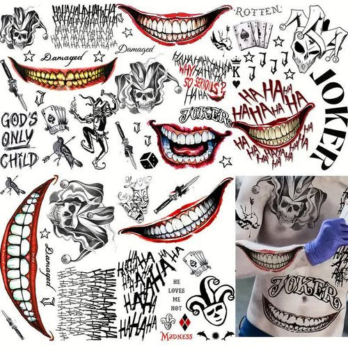 Joker & Harley Quinn Tattoo Set