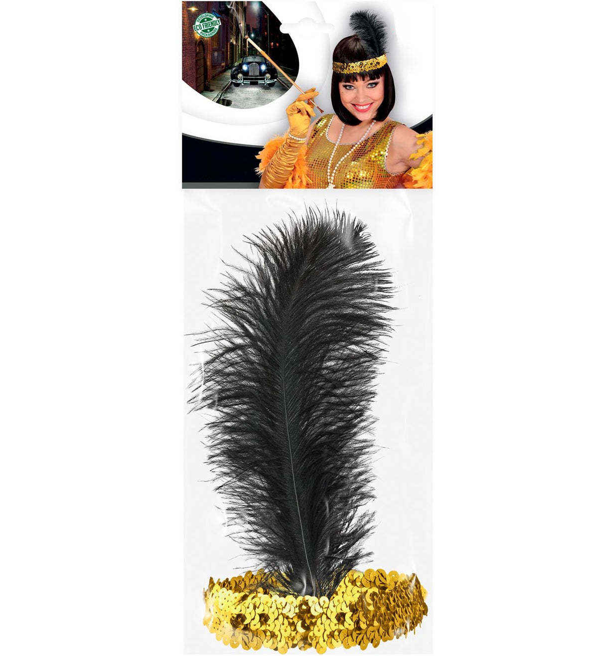 20er Jahre Stirnband mit Feder – Great Gatsby