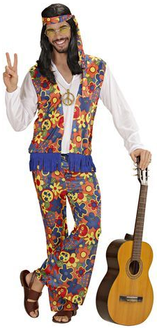 Hippie Kostüm Herren – Buntes Flower Power