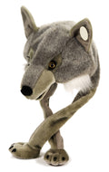 Wolf-Mütze aus Plüsch