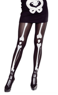Skelett Strumpfhose mit Knochen für Halloween