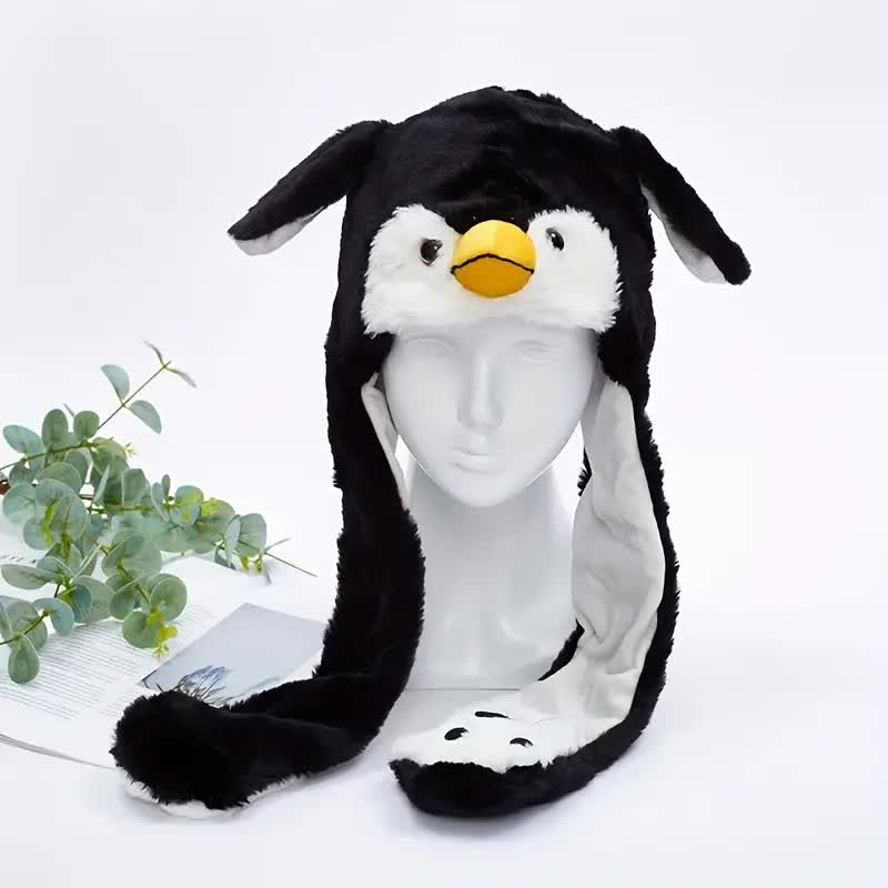 Pinguin Mütze mit Wackelohren
