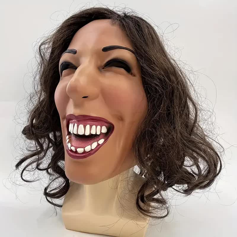 Lachende Frau Maske aus Latex