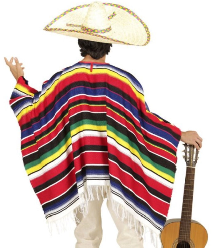 Mexikanischer Poncho mit festem Stoff