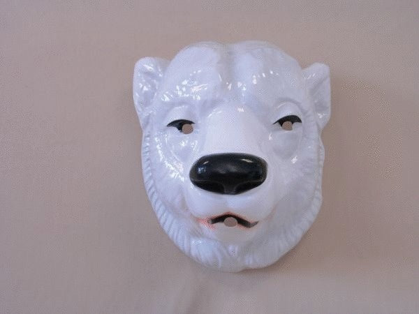 Eisbärmaske für Erwachsene – Tiermaske