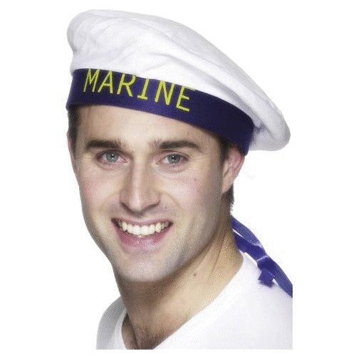 Matrosenmütze mit Marine-Aufschrift