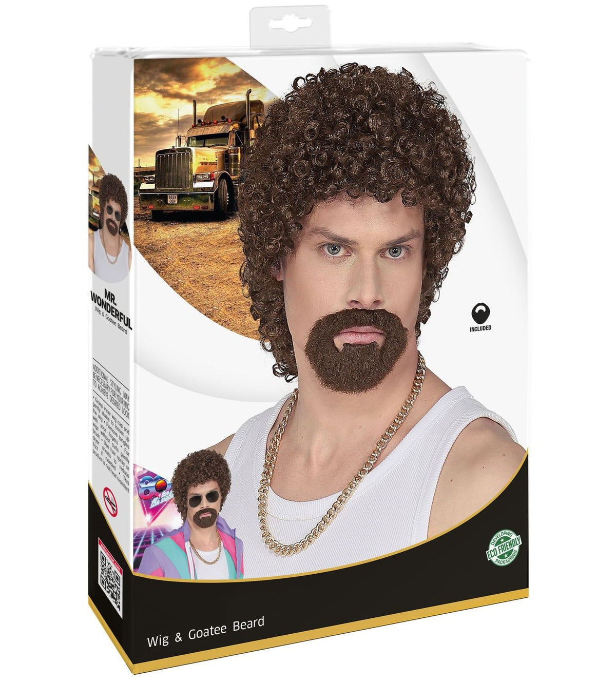 Perücke mit Henriquatre Bart – Herren Set