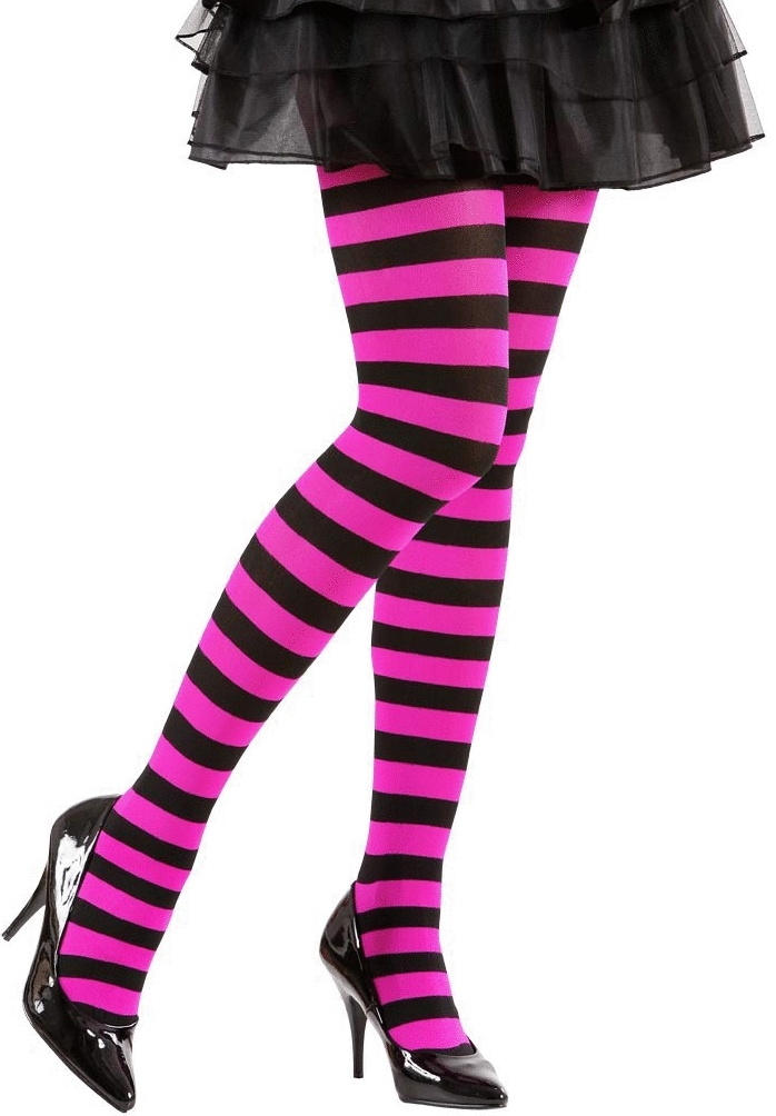 Ringelstrumpfhose für Halloween und Hexenkostüm