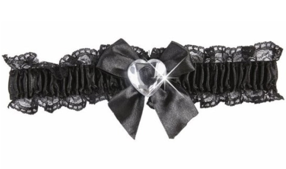 Strumpfband mit Spitze und Herz – Burlesque & JGA
