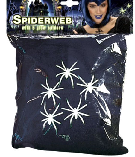 Spinnennetz mit Spinnen – Halloween Dekoration
