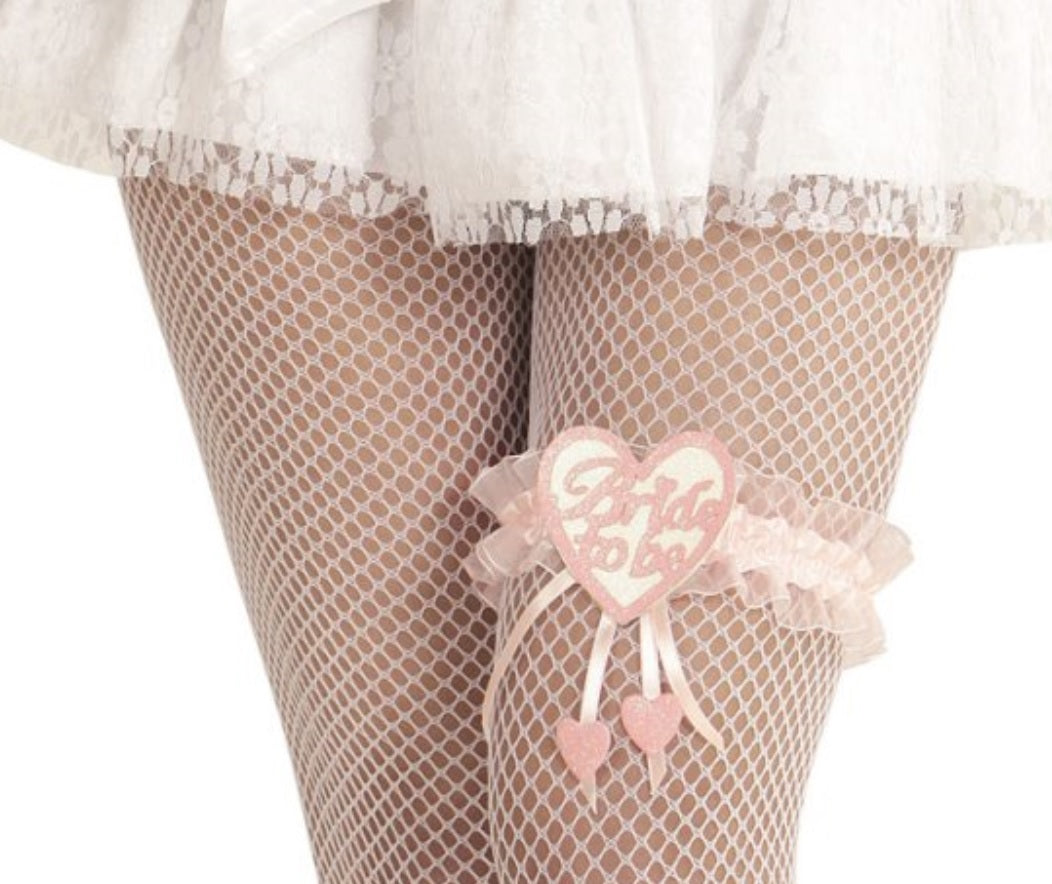 Bride to Be Strumpfband mit Herzen