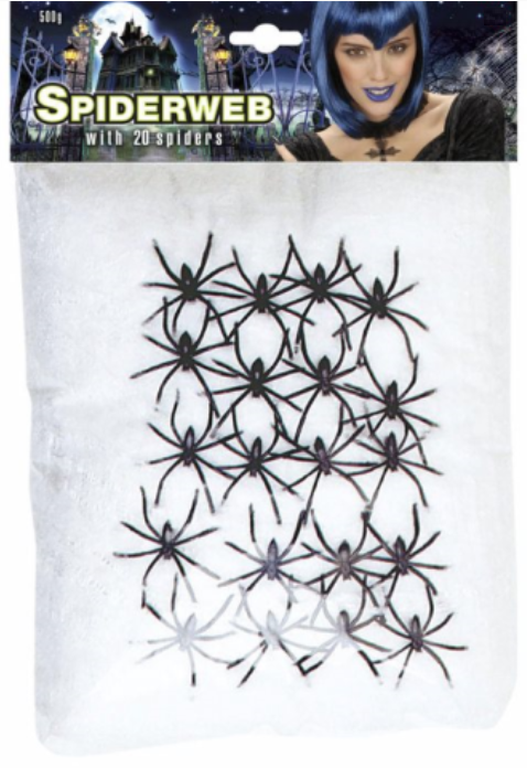 Spinnennetz mit Spinnen – Halloween Dekoration