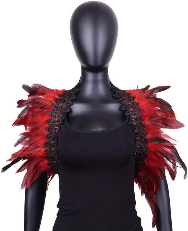 Feder Schulterkragen – mystisches Outfit