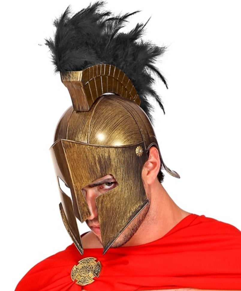 Spartacus Helm – Römerhelm mit Federkamm