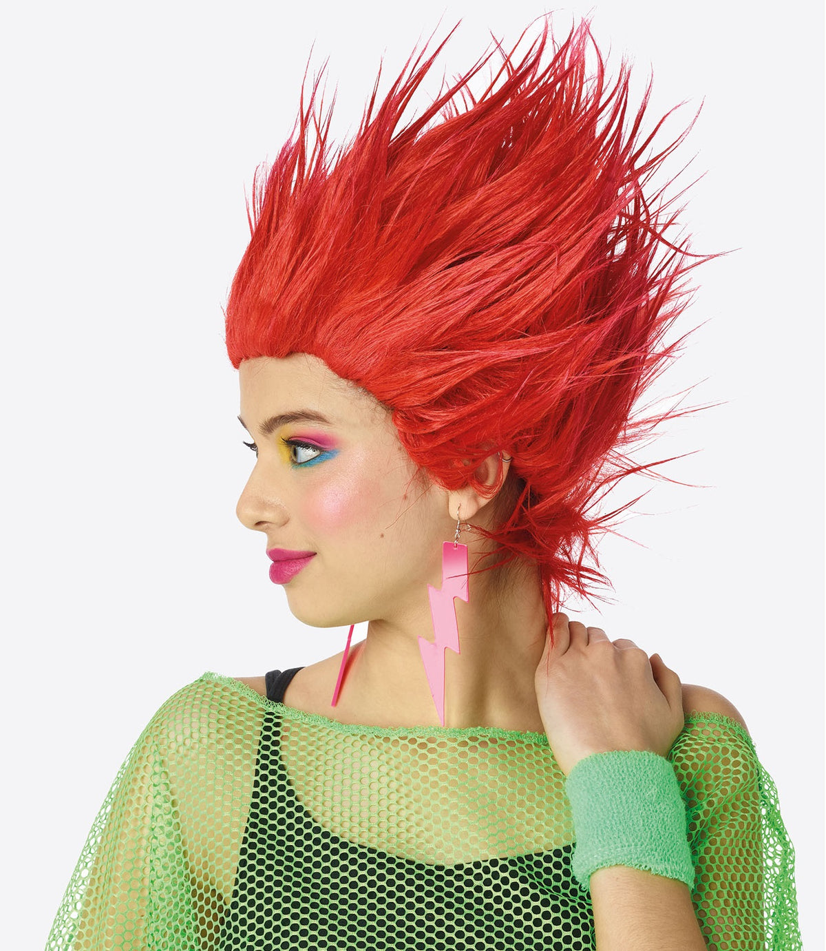 Punk Perücke Fire Techno