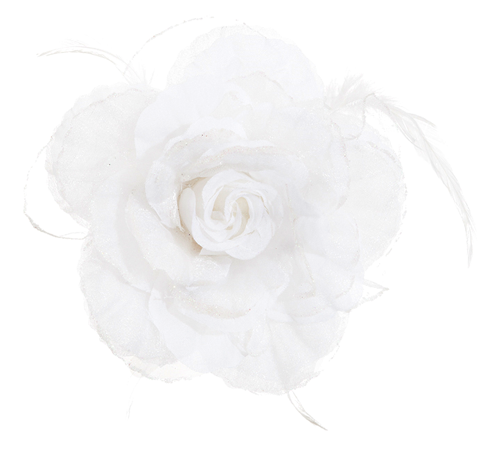 grosse Rose mit Haarclip und Haargummi