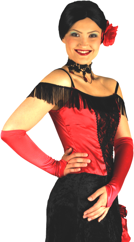 Satinhandschuhe fingerlos – Burlesque