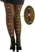 Netzstrumpfhose mit Strass und Glitzer