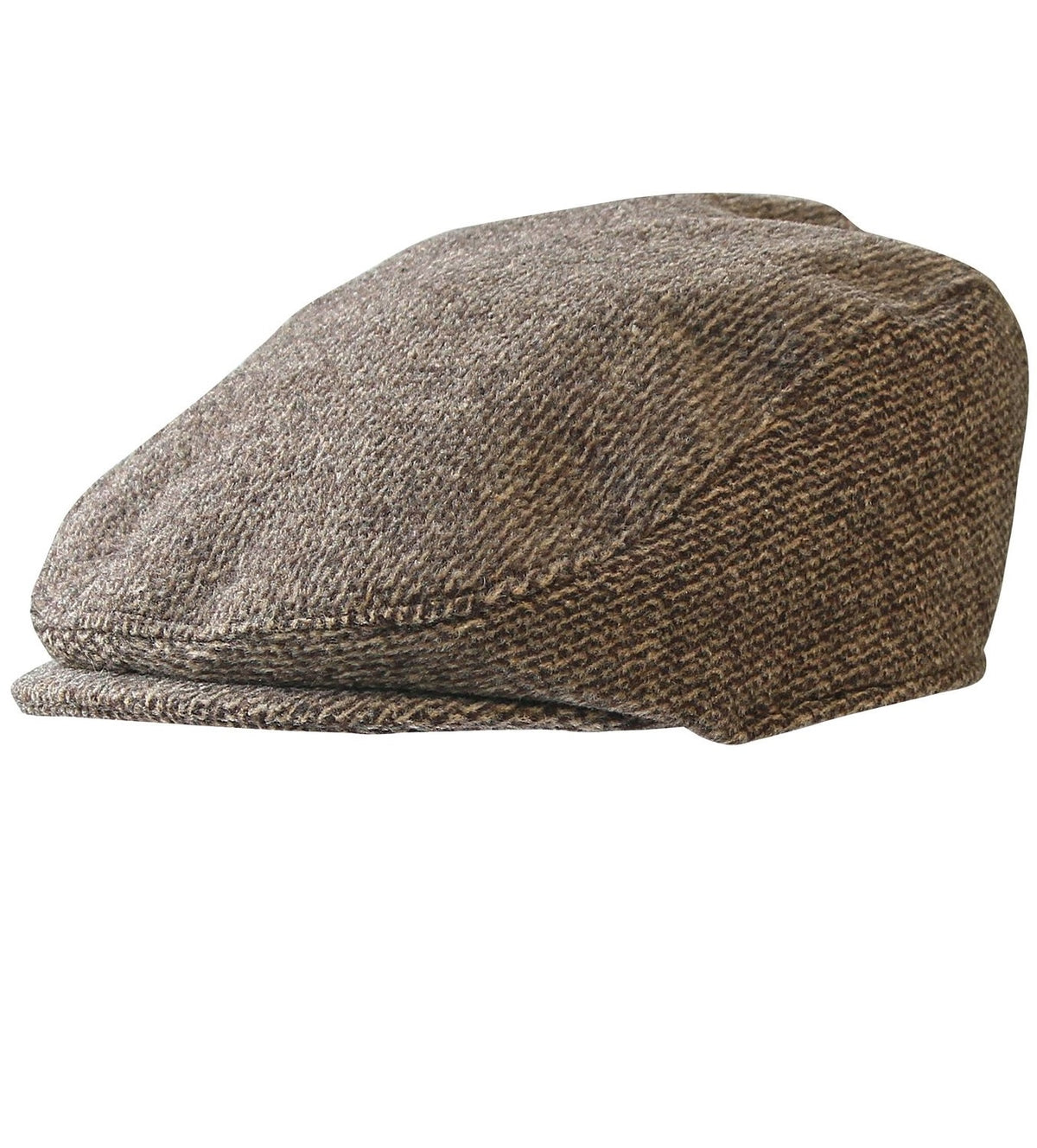 Schiebermütze Flat Cap im Tweed-Stil