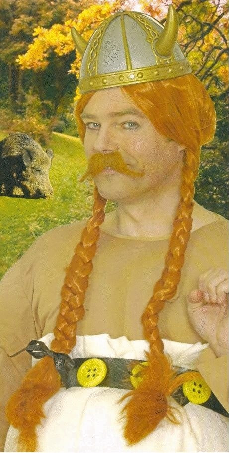 Wikinger Perücke mit Zöpfen