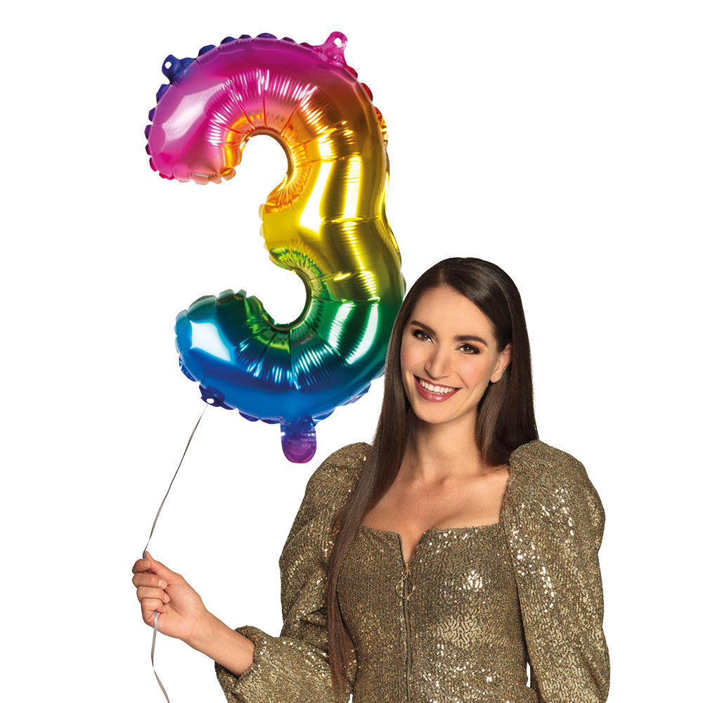 Folienballon Zahl 3 – Geburtstag Deko