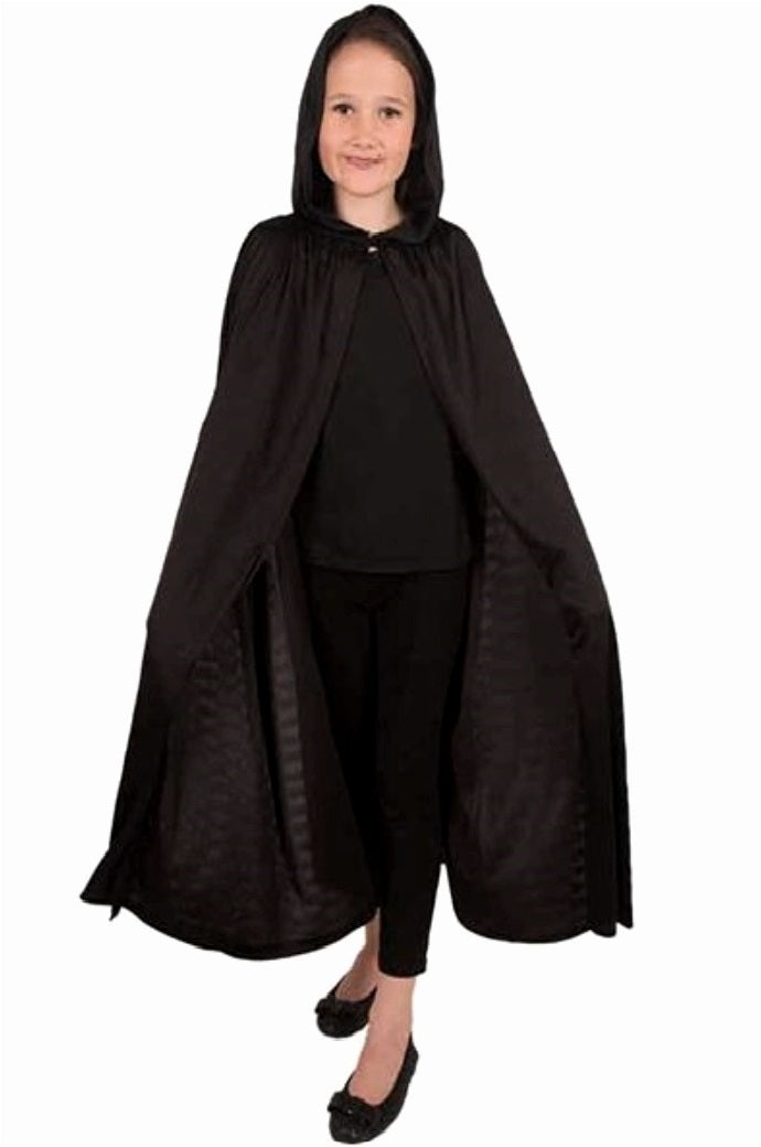 schwarzer Umhang mit Kapuze – Cape Halloween