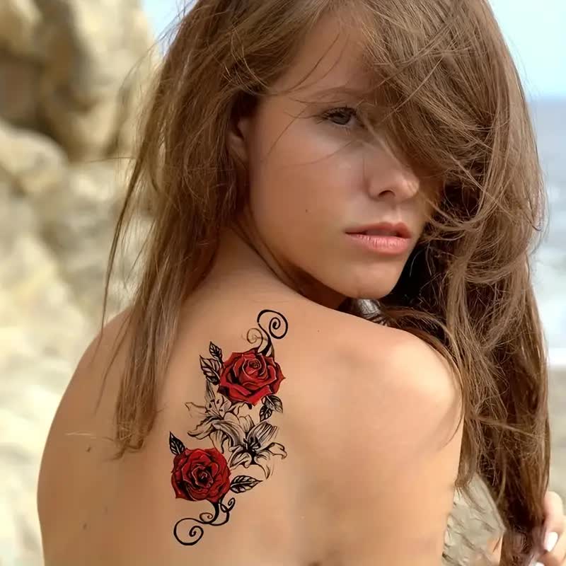 Rosen Tattoos mit Lilien – Rocker