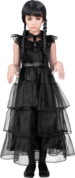 Wednesday Addams Ballkleid für Mädchen