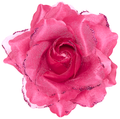 grosse Rose mit Haarclip und Haargummi