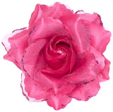 grosse Rose mit Haarclip und Haargummi