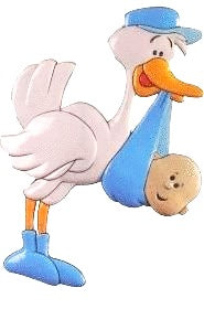 Storch Wanddekoration – Baby Deko