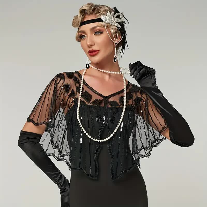 20er Jahre Poncho – Vintage Cape für Silvester