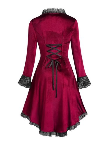 Venezianisches Samtkleid mit Spitze – Barock