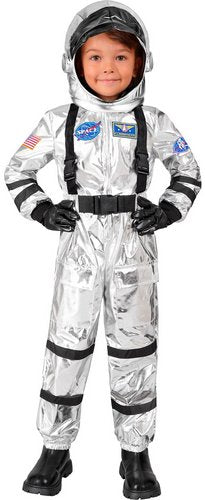 Metallischer Space Astronaut - Kinderkostüm