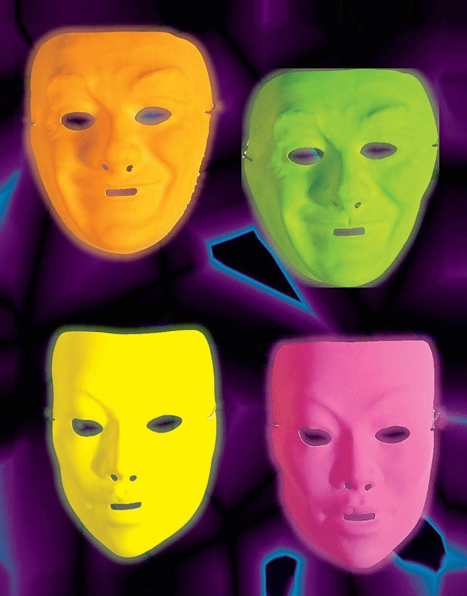 Herrengesicht Maske – UV Plastikmaske