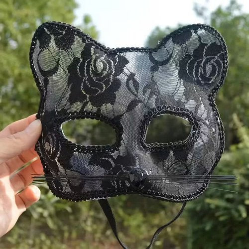 Katzenmaske mit Spitze – Augenmaske