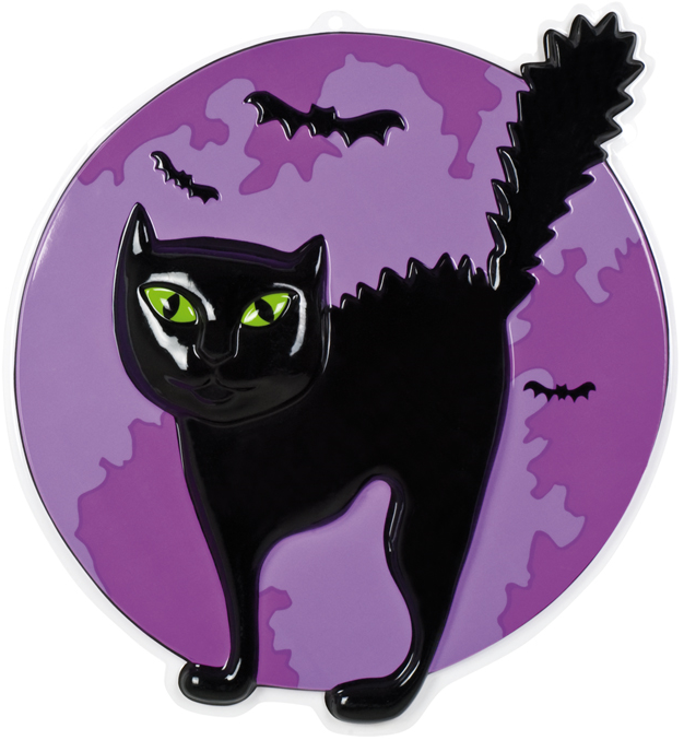 Katze Dekoration – Hexe Wand- & Fensterdeko